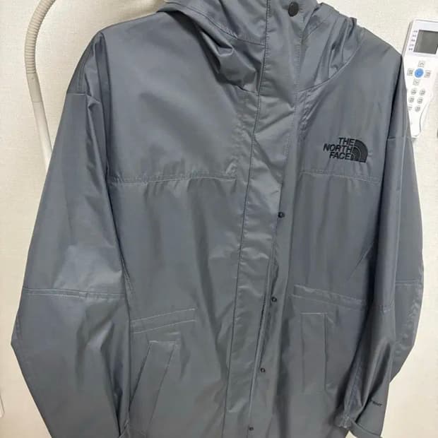 노스페이스 롱 바람막이 그레이 L사이즈