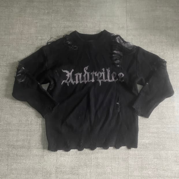 일본빈티지 Andreilee 그런지펑크보헤미안갸루 니트스웨터