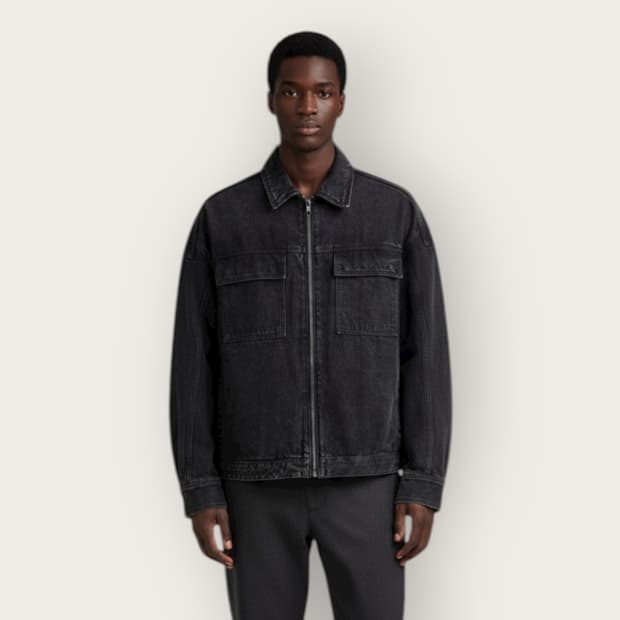 46/ 준지 23FW 흑청 포켓 데님 자켓