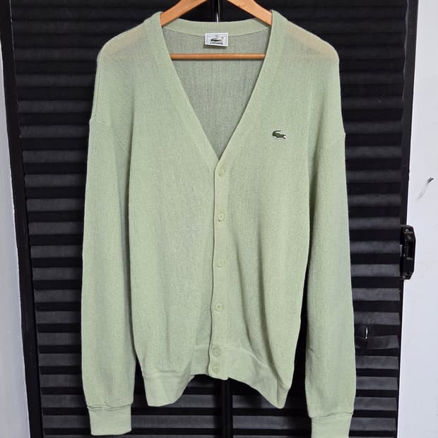 [라코스테] 서광 빈티지 울 V넥 가디건 | 00063