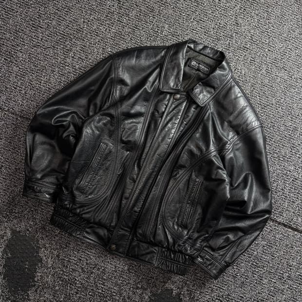 빈티지 아카이브 양가죽 램스킨 봄버 자켓 3546
