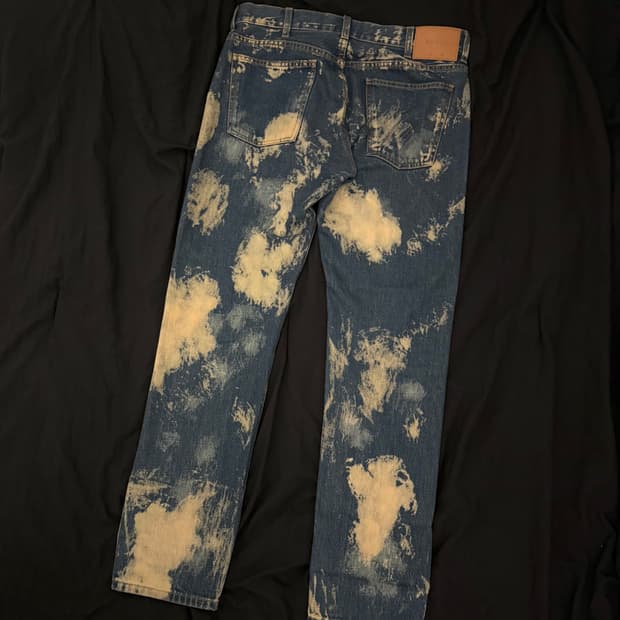 구찌 블리치드 펑크 데님 팬츠