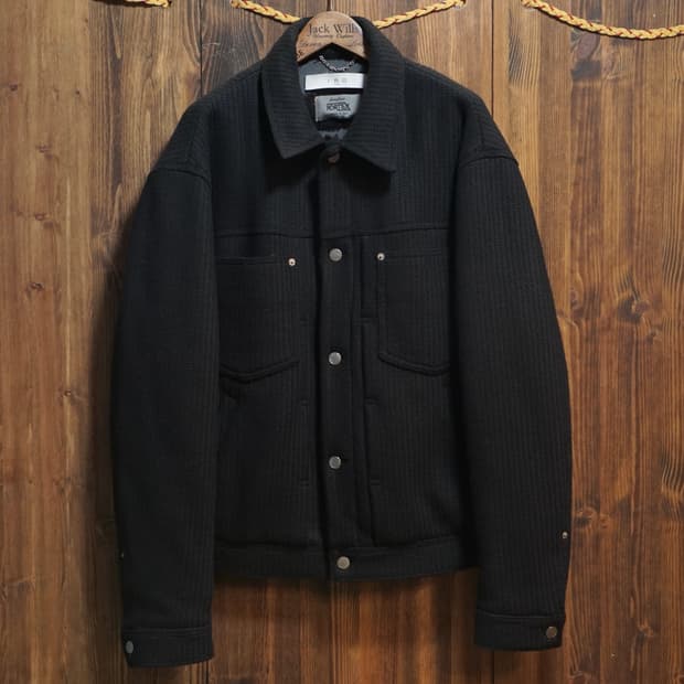 이로 스웨터 텍스처 트러커 자켓