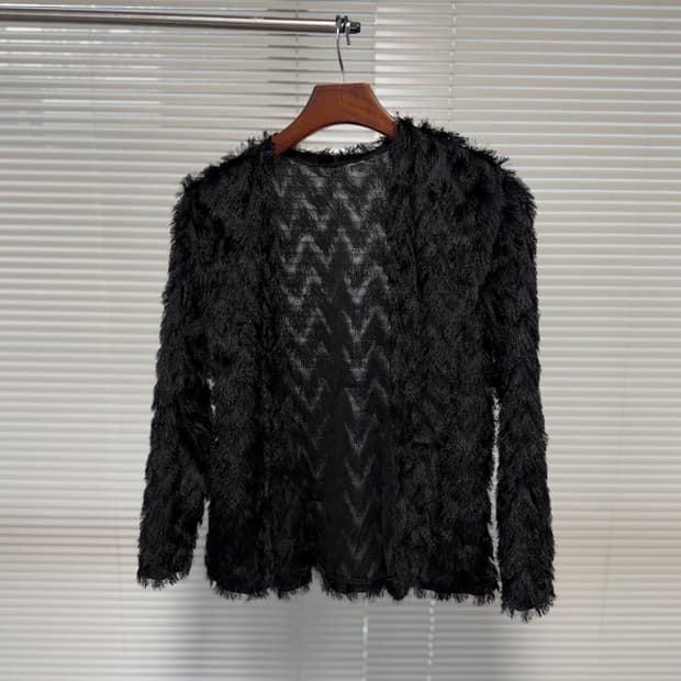 빈티지 텍스처 씨스루 자켓