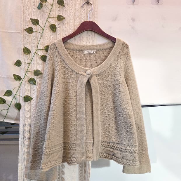 earth music 원버튼 울 가디건