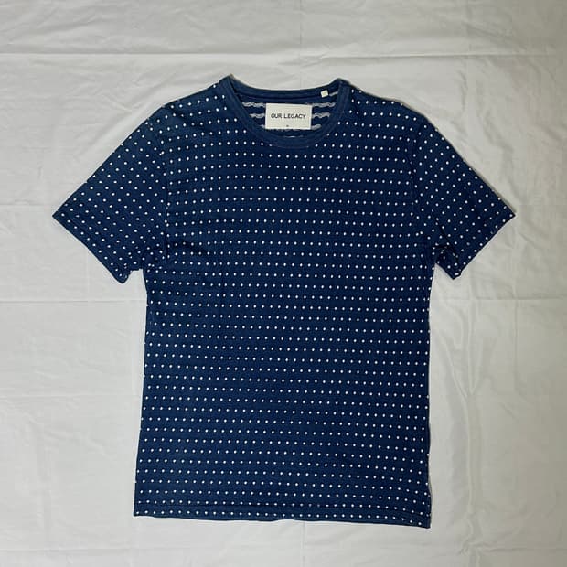 아워레가시 자카드 도트 티셔츠