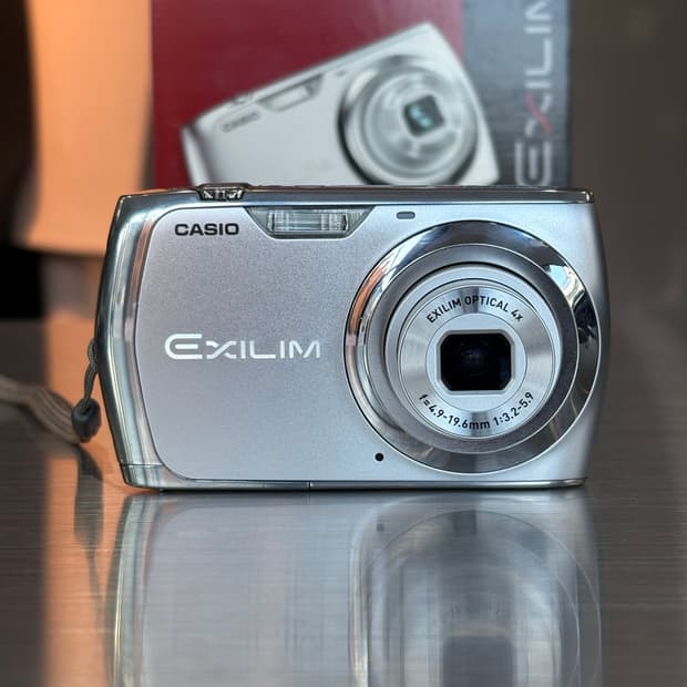 풀박/날짜표시)카시오 엑슬림 ex-z370 실버 빈티지디카