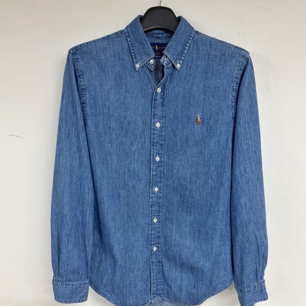 폴로 랄르포렌/ 샴브레이 데님 셔츠 슬림핏/ M