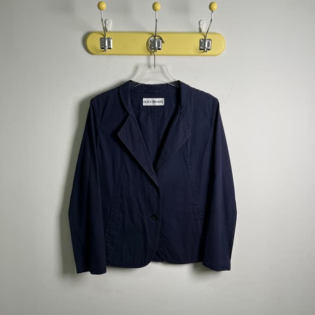 이세이미야케 네이비 코튼 자켓 