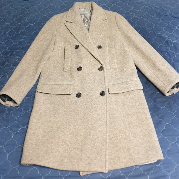 VOV 보브 우먼스 더블 브레스티드 울 카멜코트 샌드베이지 (55)