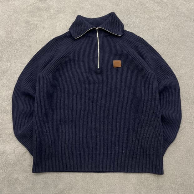 L lee 울 하이넥 반집업 니트