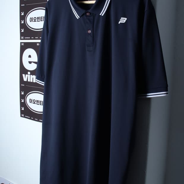 (3XL) 빈폴 반팔 카라 티셔츠 빅사이즈 기능성 네이비-H31987