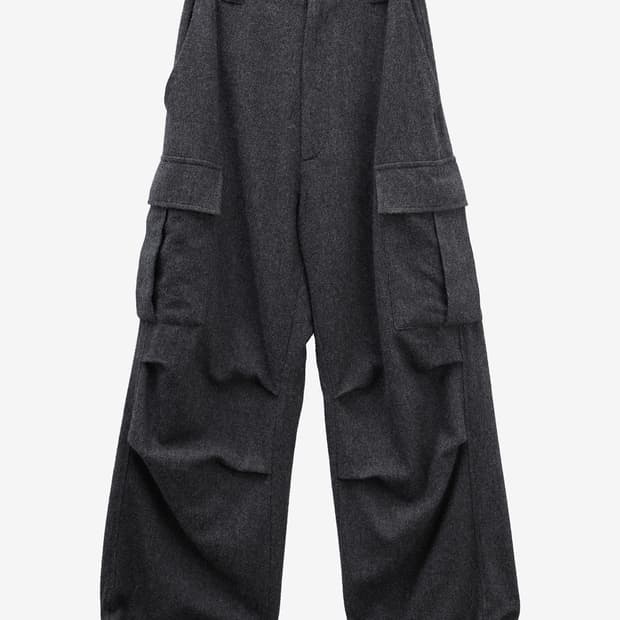 스탠드얼론 BAGGY WOOL CARGO TROUSERS