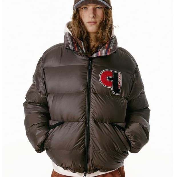 테켓 리버시블 패딩 브라운 S사이즈