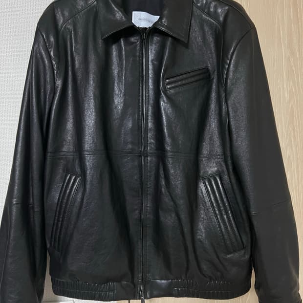 해칭룸 스티치 볼륨 레더 자켓