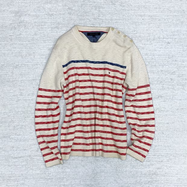 TOMMY HILFIGER Striped Shoulder Button K