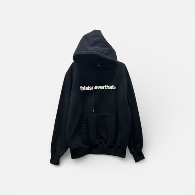 디스이즈네버댓 블랙 기모 후드티 M