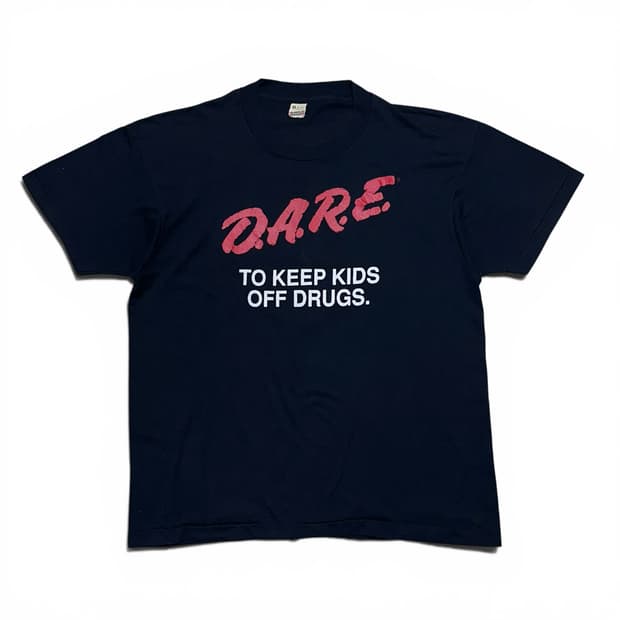 80s 빈티지 D.A.R.E 티셔츠