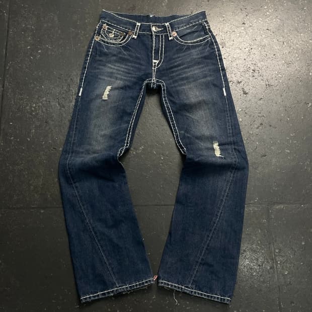 32 트루릴리전 조이 수퍼 티 부츠컷 팬츠 