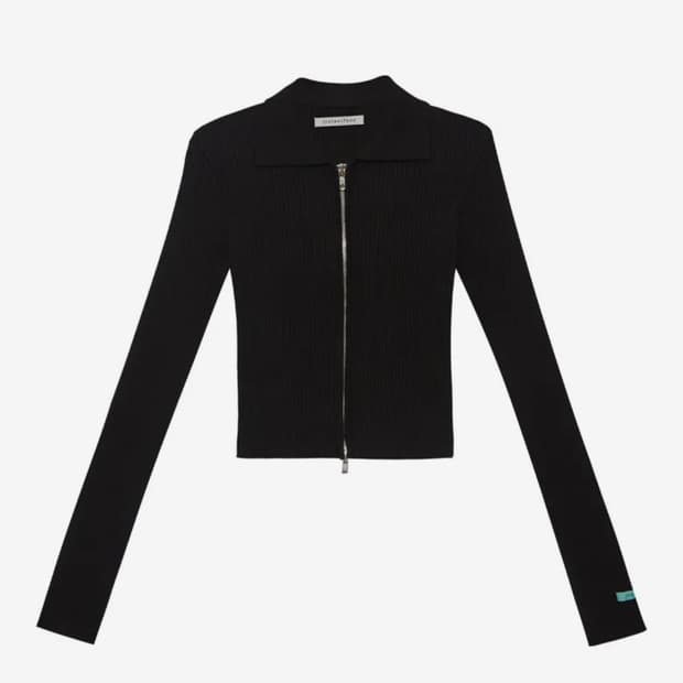 인스턴트펑크 슬림 니트 집업