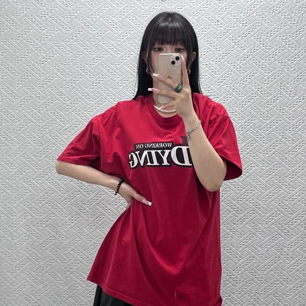 워킹 온 다잉 올드스쿨 스트릿 펑크 스컬 반팔티 XL C13518