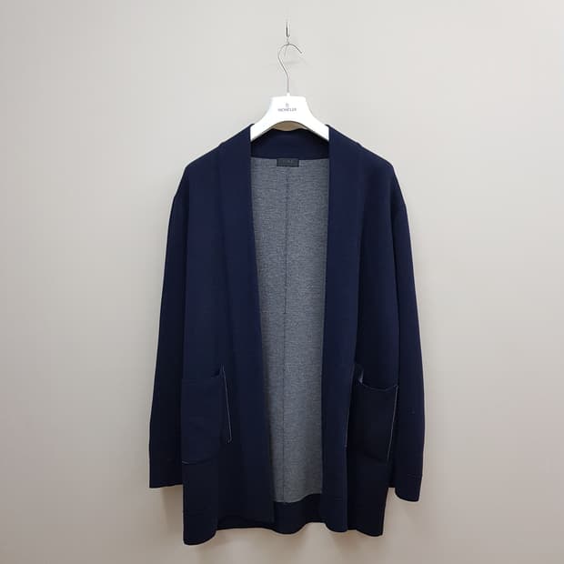 한섬 타임 배색 울 니트 롱 가디건 100사이즈