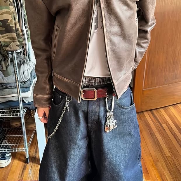 뮤티머 mutimer 에이지 워시 레더 자켓