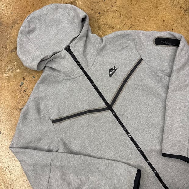 [정품/100,L] 나이키 테크팩 후드 집업 그레이 b8