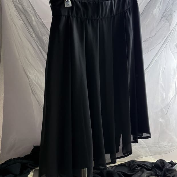 See- Through Pleated Skirt 0216