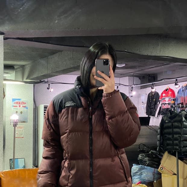 노스페이스 써밋 시리즈 구스다운 배색 패딩 B3411