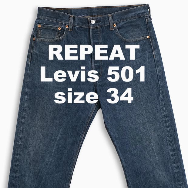 빈티지 리바이스 501 진청 34 인치 LV5013560