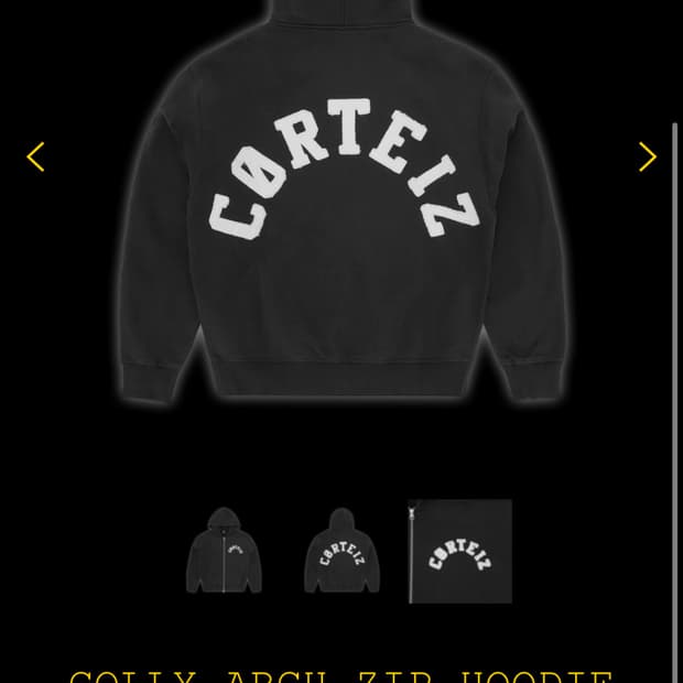 코르테이즈 ARCH 후드집업 블랙 S