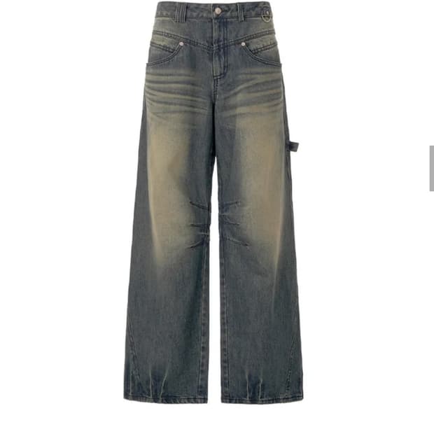 나체 워시 데님 팬츠