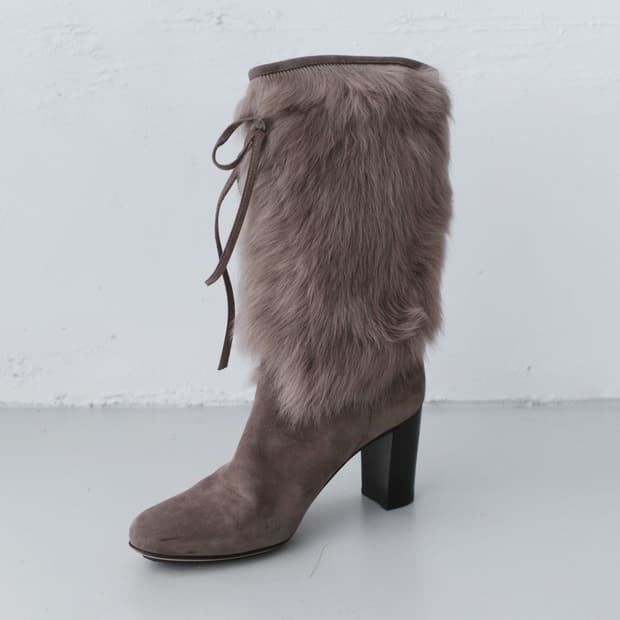 pellico) ribbon fur boots