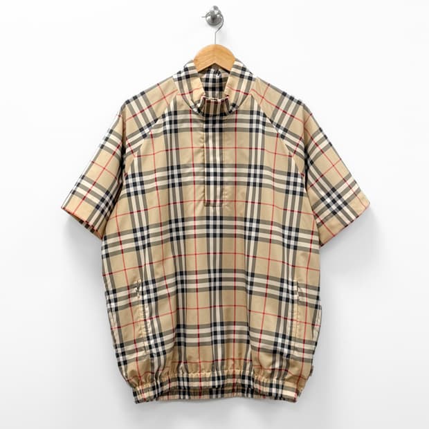 버버리 골프 폴리 노바체크 하프집업 셔츠