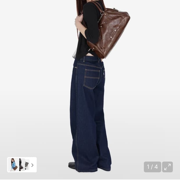 Faux Leather M.O.S Bag, BROWN