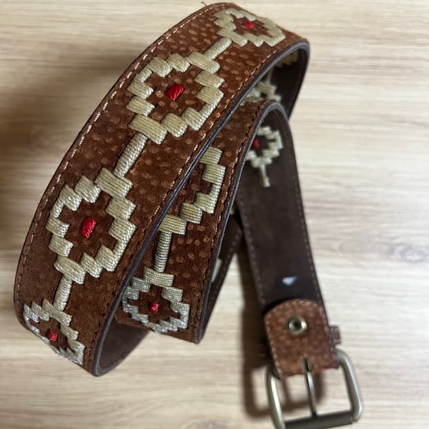 빈티지 리얼 가죽 웨스턴벨트