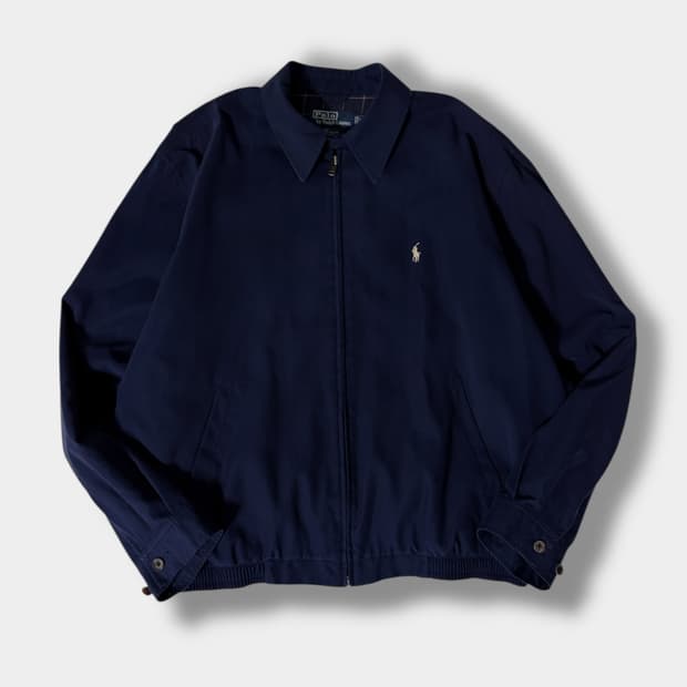 폴로 랄프로렌 오버핏 딥네이비 폴리쉘 바이 스윙 자켓