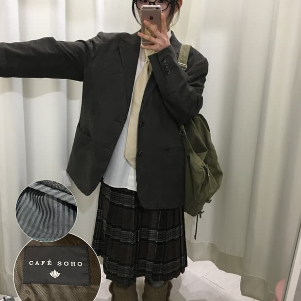 Cafe soho Wool-Feel Brushed Blazer