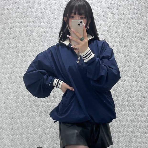 챔피온 올드스쿨 레트로 빈티지 바람막이 아노락 M C12261