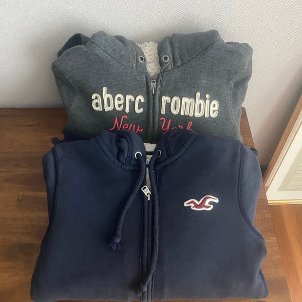 아베크롬비 & 홀리스터 후드짚업 2개 일괄(XS)
