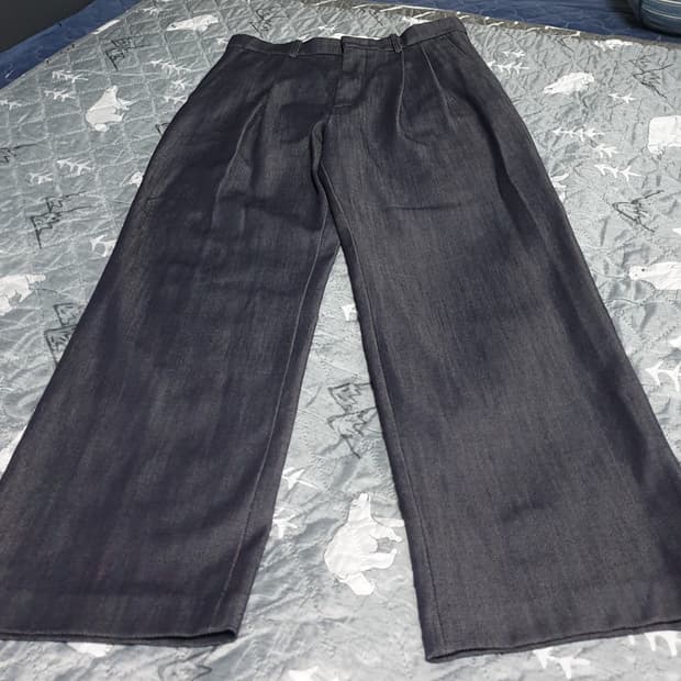 아베크 디자인 투턱 생지 데님팬츠 (M)