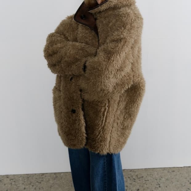 108파운드 리버시블 무스탕 다크브라운