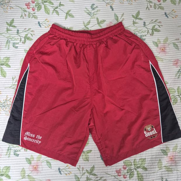 FC서울 x 1993스튜디오 파이핑 나일론 쇼츠 레드 (M)