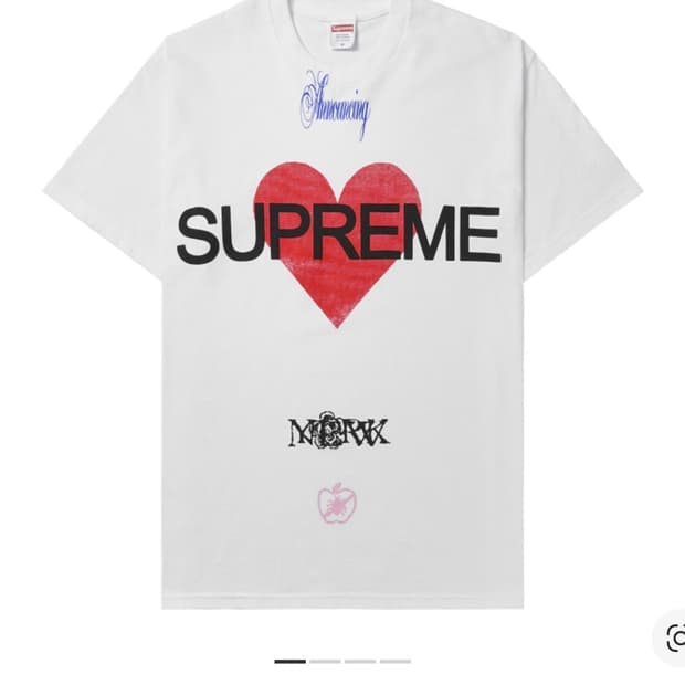 슈프림 어나운싱 티셔츠 화이트 S