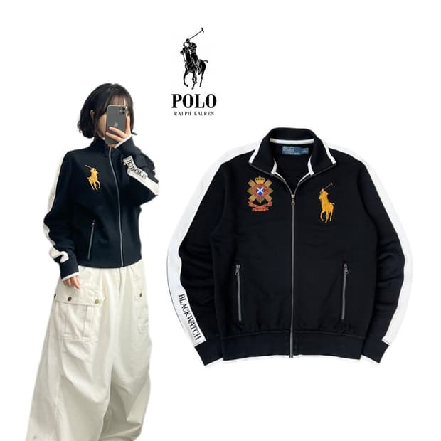 폴로 빅포니 블랙와치 치프키프 트랙탑 져지