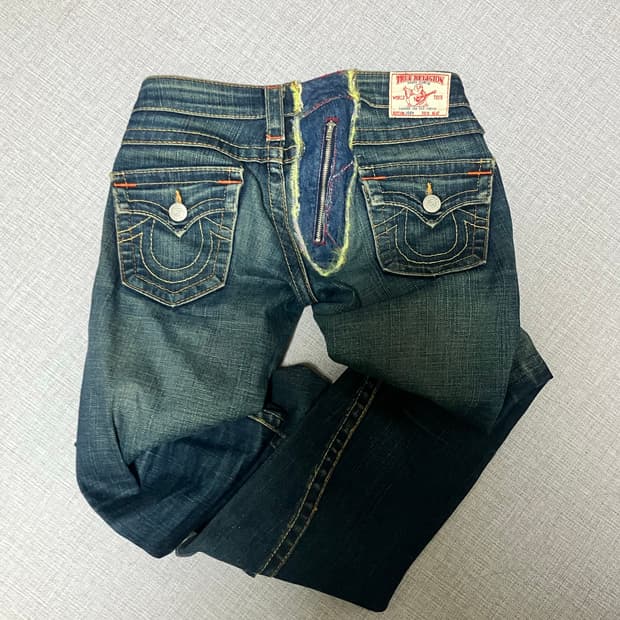 TrueReligion 트루릴리전 핀터깔y2k 보헤미안펑크 부츠컷팬츠