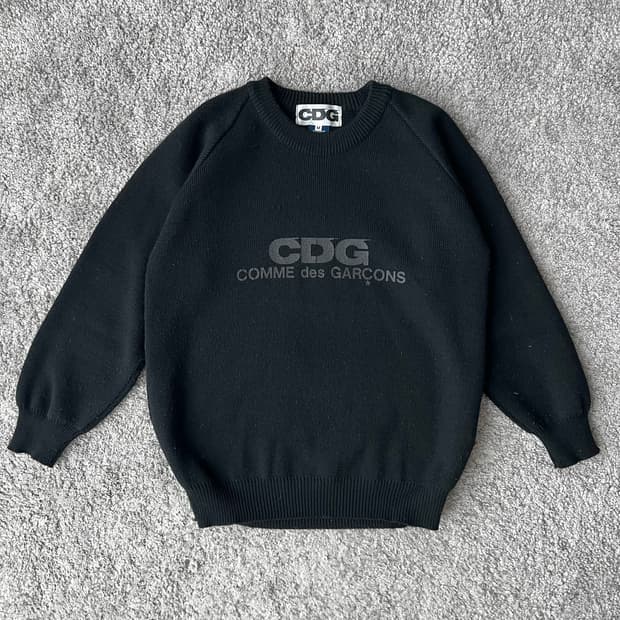 꼼데가르송 풀오버 니트 블랙