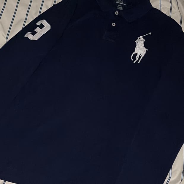 폴로 빅포니 긴팔 카라티 (네이비)