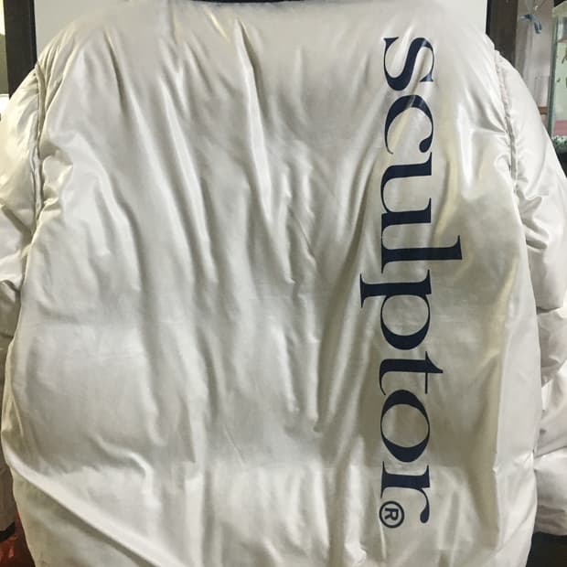 스컬프터 리버시블 패딩 네이비/흰